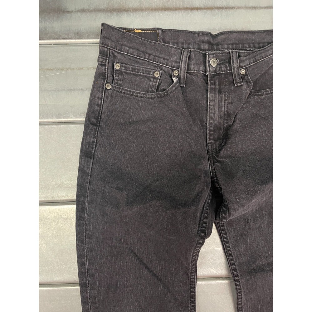 Levis 514 Jeans Mens 31x31 Black Wash Denim Slim Straight - Picture 3 of 16